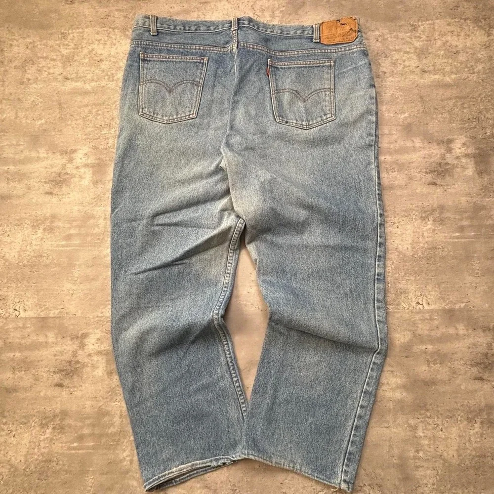 Levi's 643 Jeans Mens 40x30 Light Wash Vintage 80s Orange Tab Denim